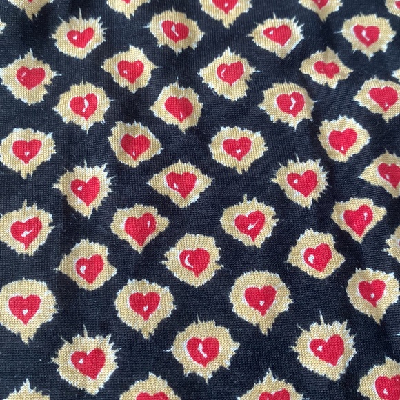 Diane Von Furstenberg Amore Red Hearts Turtleneck Top♥️🖤♥️ - Picture 7 of 10